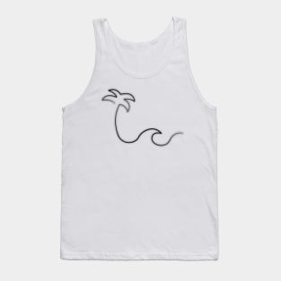 one line palm and wave Tank Top